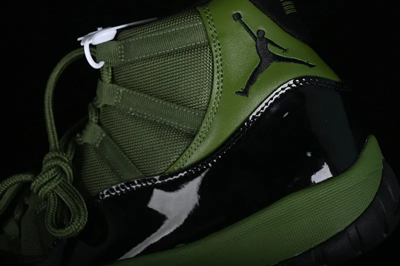 All categories Air Jordan Jordan series basketball shoes Air Jordan 11 Air Jordan 11 Retro AJ11 Joe 11 black and green high-top basketball shoes CT8012-300